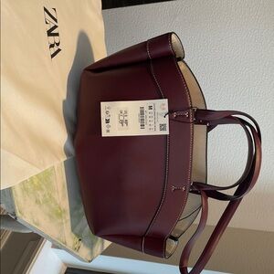 Zara Deep Red Shoulder Bag